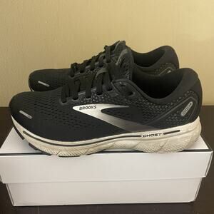 Brooks Ghost 14 Women’s Running Shoes Black Silver Athletic Sneakers